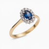 Złoty pierścionek z szafirem 0,50 ct