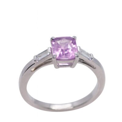 Złoty pierścionek z diamentami i spinelem 1,31 ct