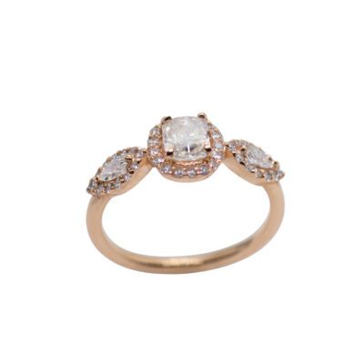 Złoty pierścionek z diamentami 1,11 ct