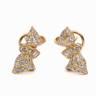 Złote kolczyki z diamentami 0,77 ct