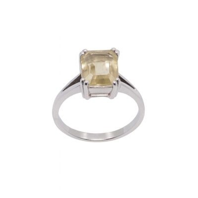 Złoty pierścionek z kwarcem