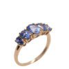 Złoty pierścionek z tanzanitami 2,50 ct