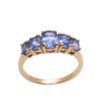 Złoty pierścionek z tanzanitami 2,50 ct