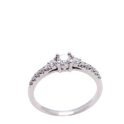 Złoty pierścionek z diamentami 0,38 ct