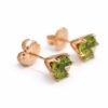 Złote kolczyki z peridotami 3,41 ct 4461