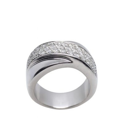 Złoty pierścionek z diamentami 0,50 ct