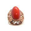 Złoty pierścionek z koralem