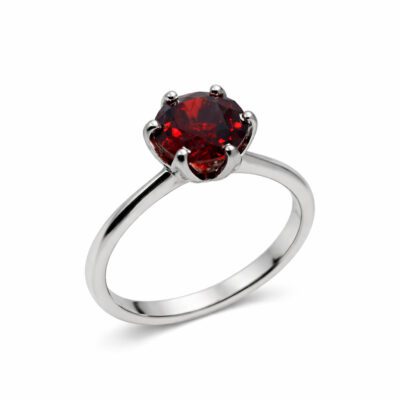 Złoty pierścionek z granatem 2,42 ct