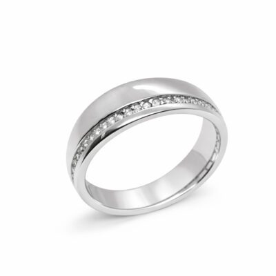 Złota obrączka z diamentami 0,26 ct 5848