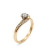 Złoty pierścionek z diamentami 0,20 ct