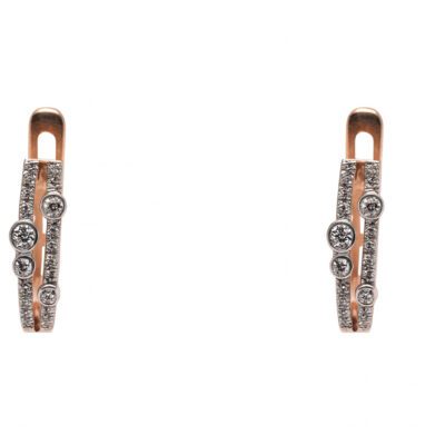 Złote kolczyki z brylantami 0,23 ct