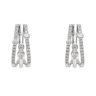 Złote kolczyki z diamentami 0,25 ct