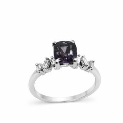 Złoty pierścionek z diamentami i spinelem 1,74 ct 3426