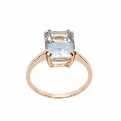 Złoty pierścionek z akwamarynem 4,90 ct