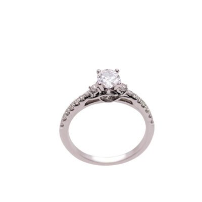 Złoty pierścionek z diamentami 0,67 ct