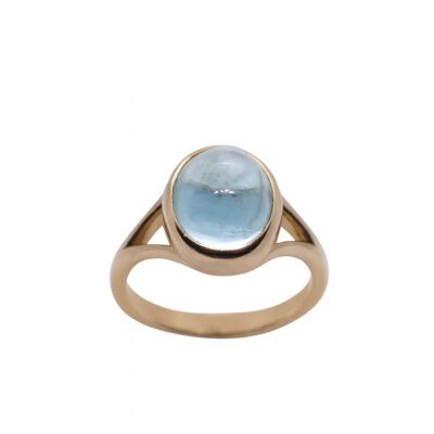 Złoty pierścionek z akwamarynem 5,92 ct