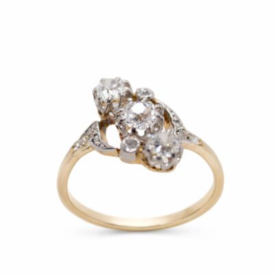 Złoty pierścionek z diamentami 0,56 ct