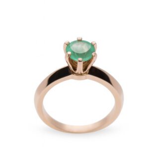 Złoty pierścionek ze szmaragdem 1,16 ct