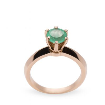 Złoty pierścionek ze szmaragdem 1,16 ct