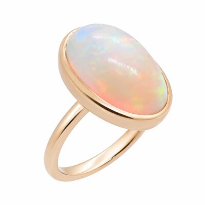 Złoty pierścionek z opalem 5,90 ct