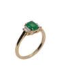 Złoty pierścionek z diamentami i szmaragdem 1,22 ct