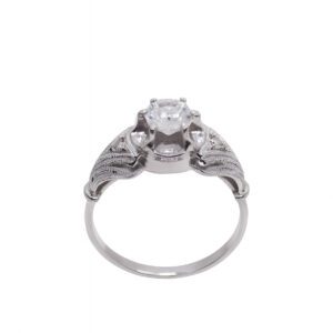 Złoty pierścionek z diamentami 0,67 ct