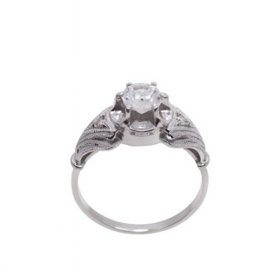 Złoty pierścionek z diamentami 0,67 ct