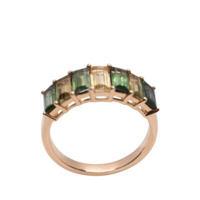 Złoty pierścionek z turmalinami 2,38 ct