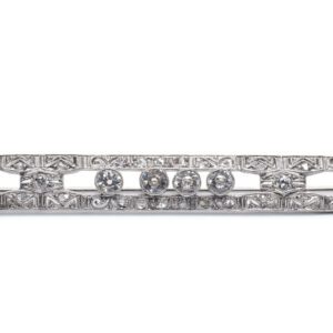 Złota brosza z diamentami 0,45 ct