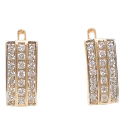 Złote kolczyki z cyrkoniami