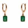 Złote kolczyki ze szmaragdami