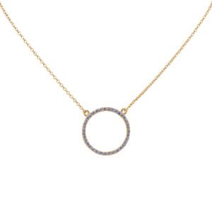 Złoty naszyjnik z diamentami 0,22 ct