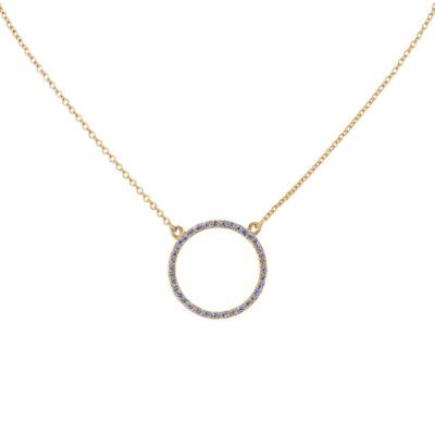 Złoty naszyjnik z diamentami 0,22 ct