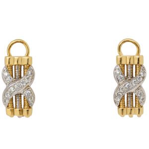 Złote kolczyki z diamentami 0,54 ct