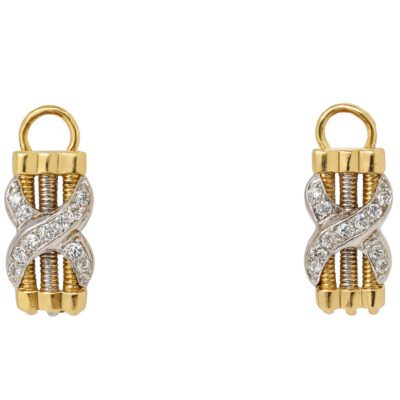 Złote kolczyki z diamentami 0,54 ct