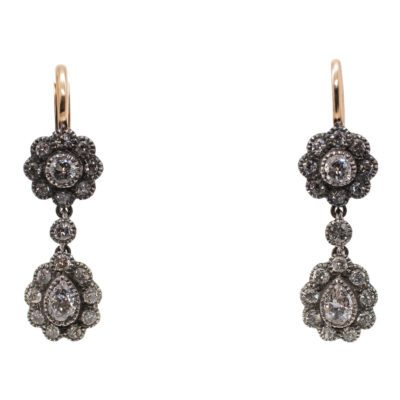 Złote kolczyki z diamentami 2,00 ct