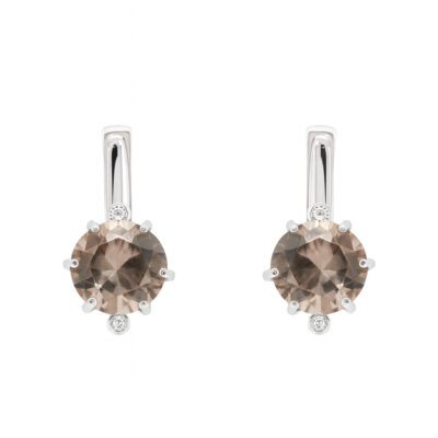 Złote kolczyki z topazami i cyrkoniami