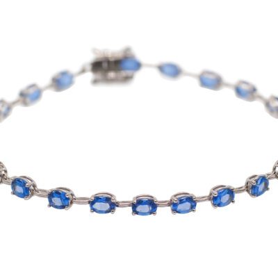 Platynowa bransoletka z tanzanitami