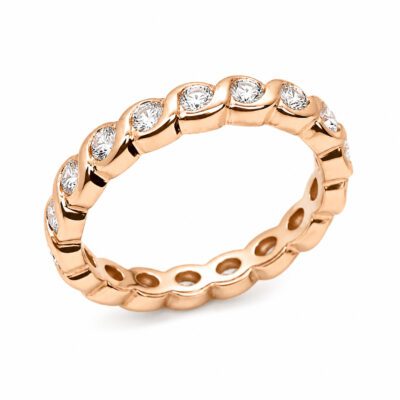 Złota obrączka z diameentami 1,26 ct