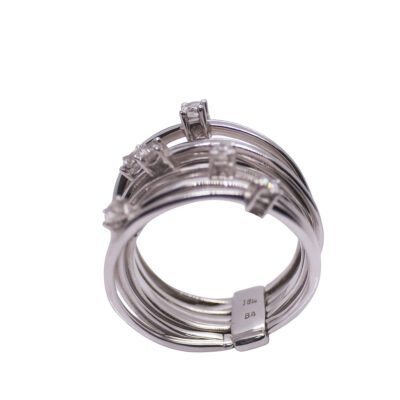 Złoty pierścionek z diamentami 0,42 ct