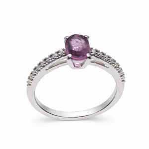 Złoty pierścionek z diamentami i rubinem 0,70 ct  6654