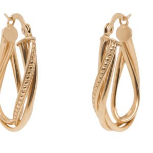 Złote kolczyki kręcone