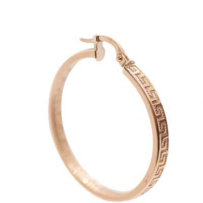 Złote kolczyki koła grecka droga