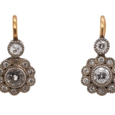 Złote kolczyki z diamentami 1,20 ct