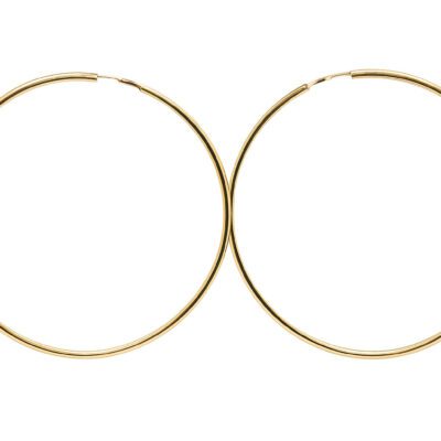 Złote kolczyki koła 52mm