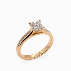 Złoty pierścionek z diamentami 0,96 ct