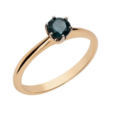 Złoty pierścionek z diamentem 0,35 ct