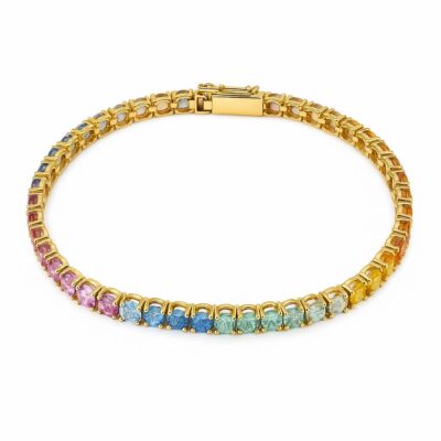 Bransoletka z kolorowymi szafirami