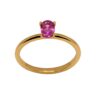 Złoty pierścionek z różowym szafirem