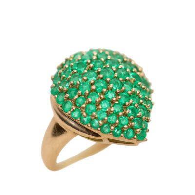 Złoty pierścionek ze szmaragdami 2,50 ct